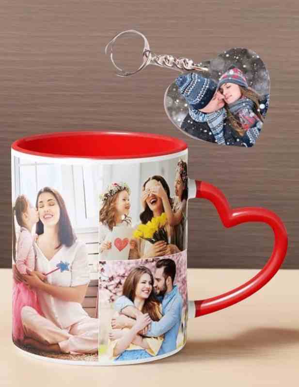 Customized Heart Handle Mug three