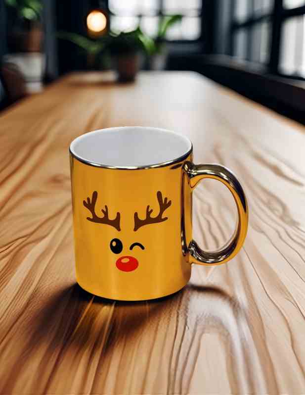 Customized Golden Mug With Photo Keychain buy