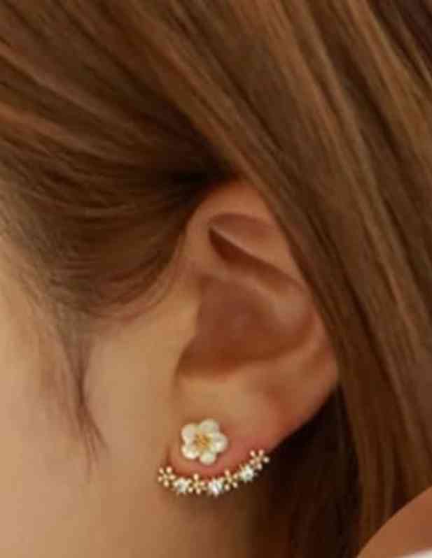 Fancy Flower Hoop Earrings