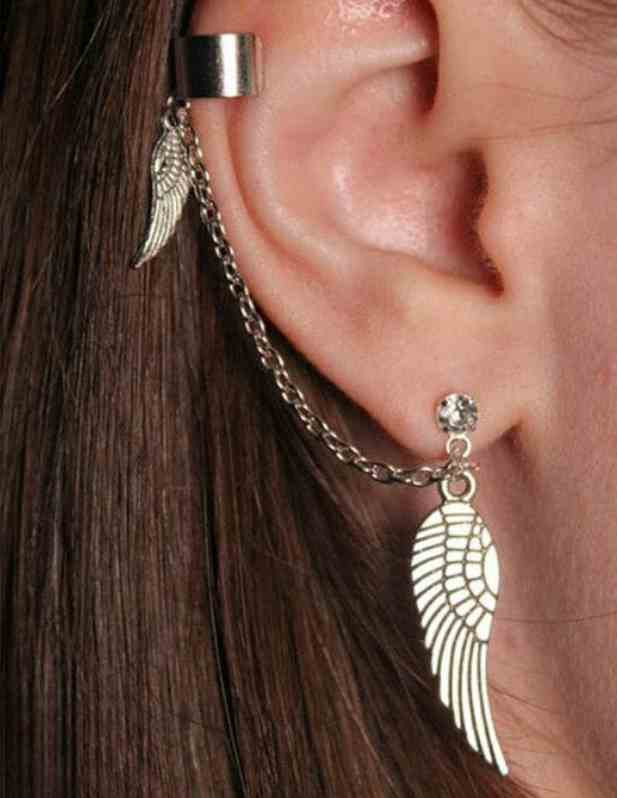 Fancy Wing Ear Chain Earrings shop now