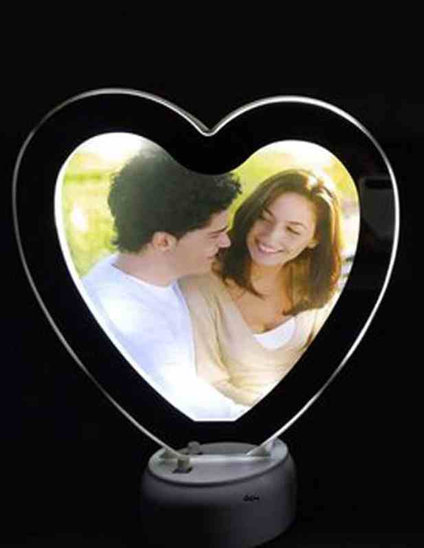 Heart Shape Magic Mirror Photo Frame