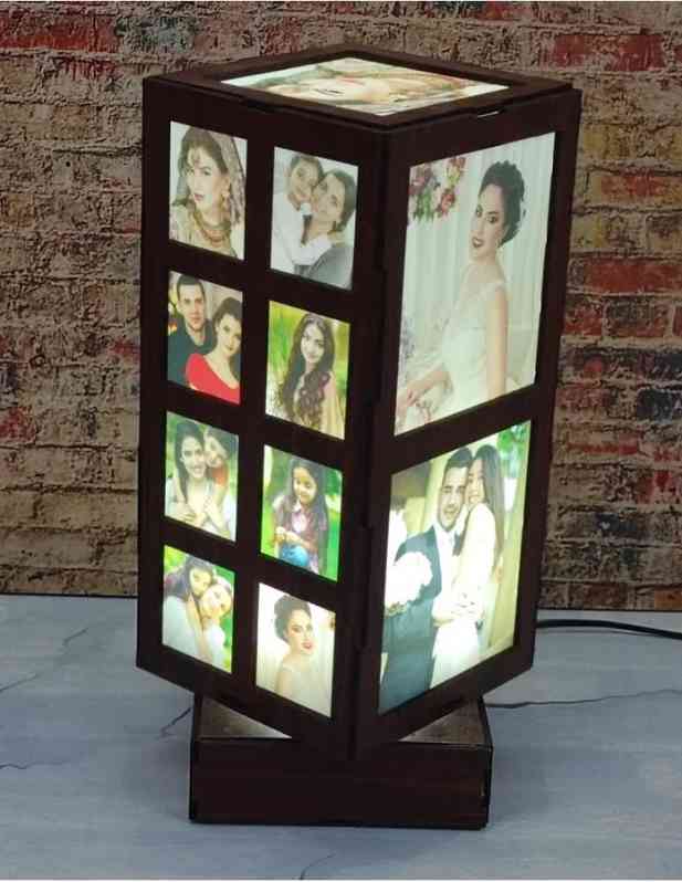 Personalised Rotating Rectangle Lamp