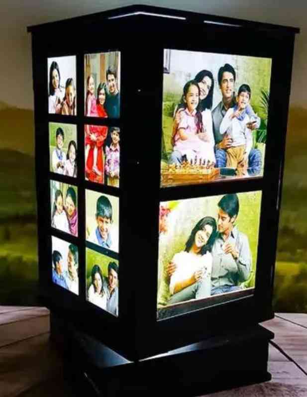 Personalised Rotating Rectangle Lamp