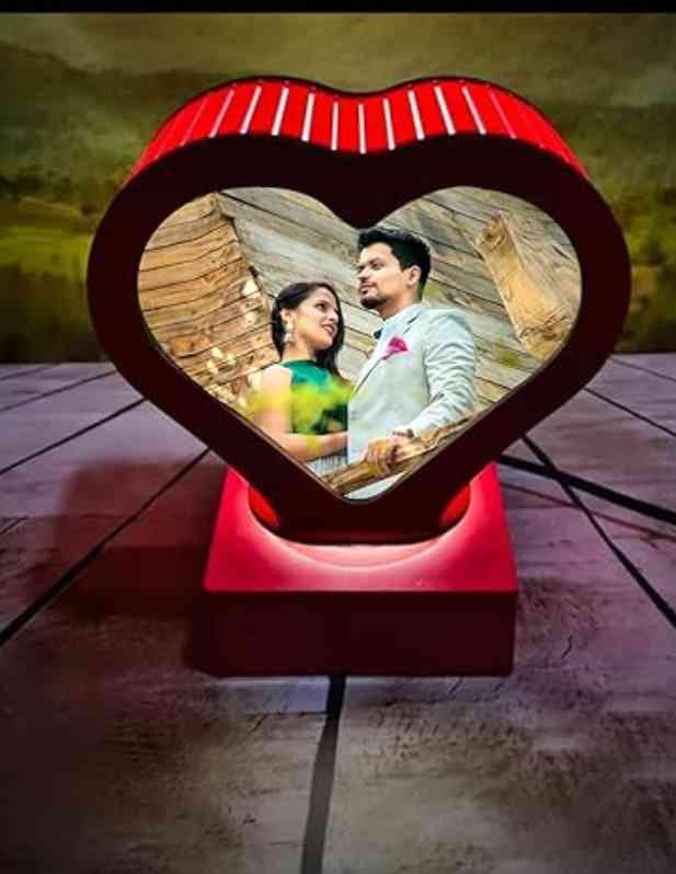 Photo Rotating Lamp | Heart Shape