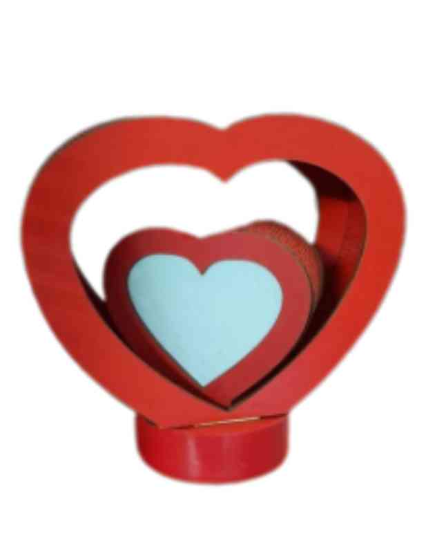 Shop Personalised Photo Rotating Lamp Twin Heart
