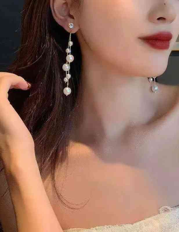 buy Fancy Long Pearl Earrings
