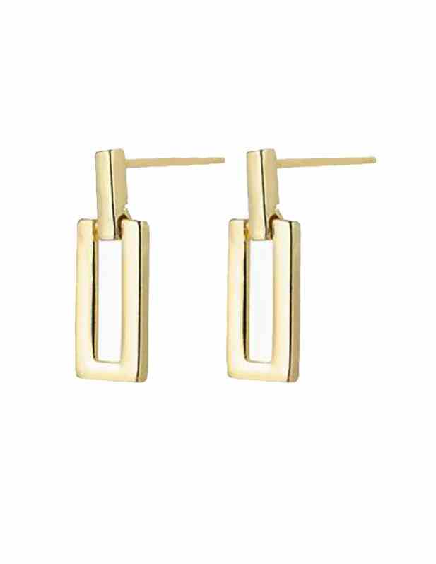 Trending Copper Rectangular Earrings shop now