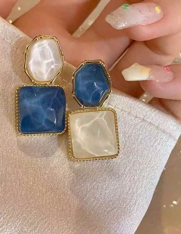 Blue Crystal Earrings