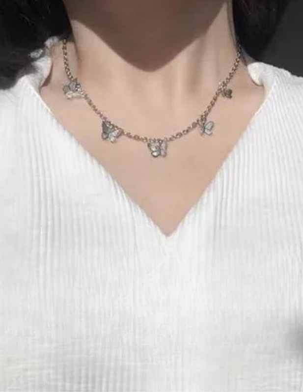 Butterfly Choker Necklace golden shop now