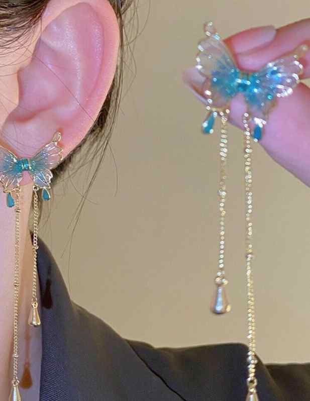 Butterfly Long Drop Earring shop now