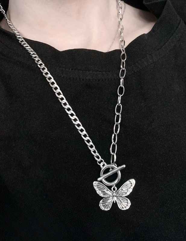 Butterfly Pendant Chain silver