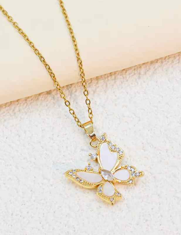 Butterfly Pendant White Gold buy now