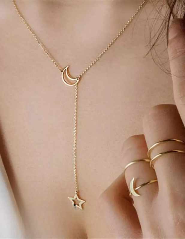 Crescent Moon And Star Pendant