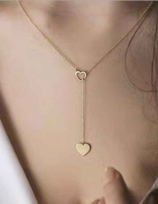 Double Heart Pendant golden shop