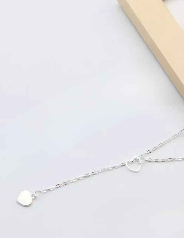 Double Heart Pendant silver