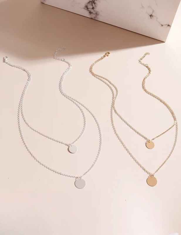 Double Layered Pendant golden