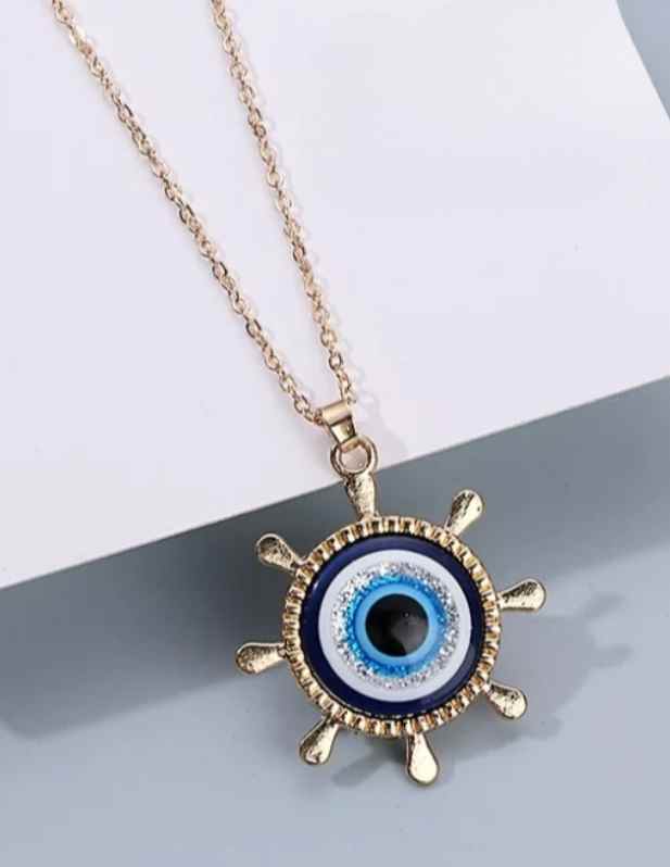 Evil Eye Pendant golden shop now