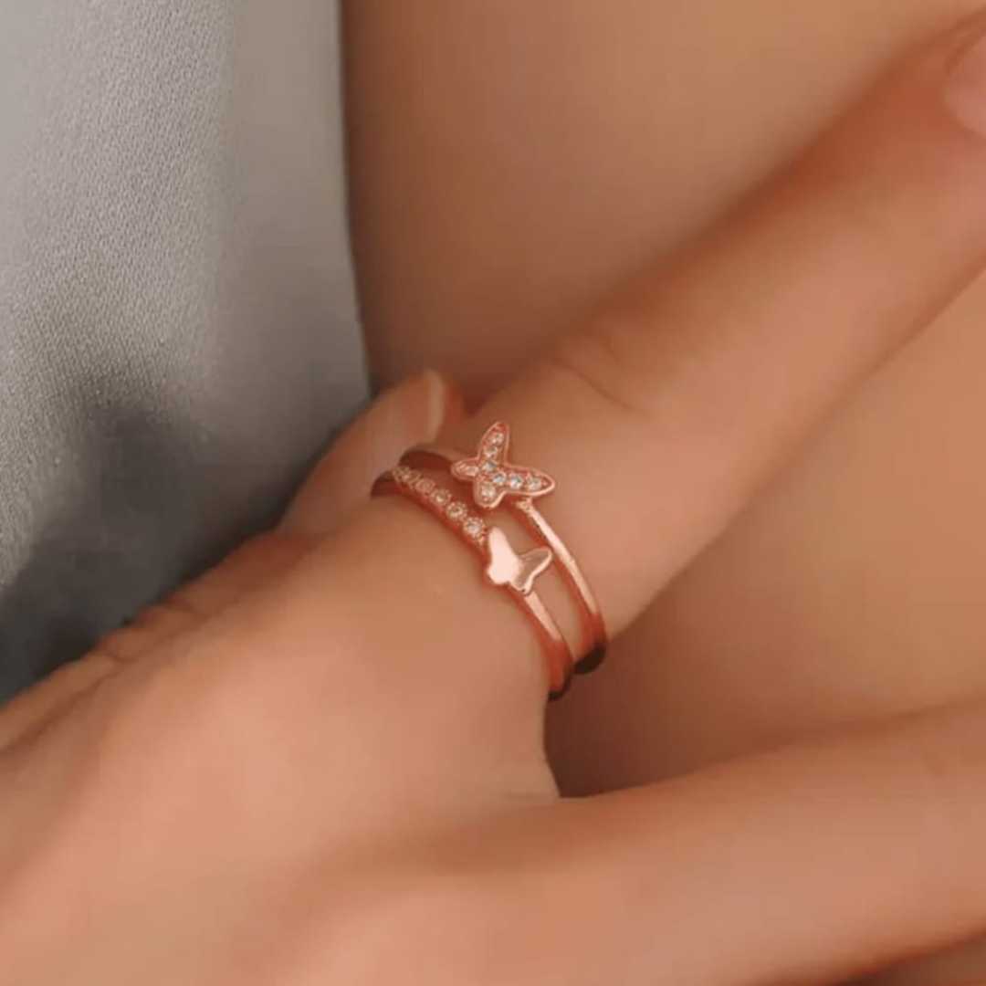 Golden Butterfly Ring