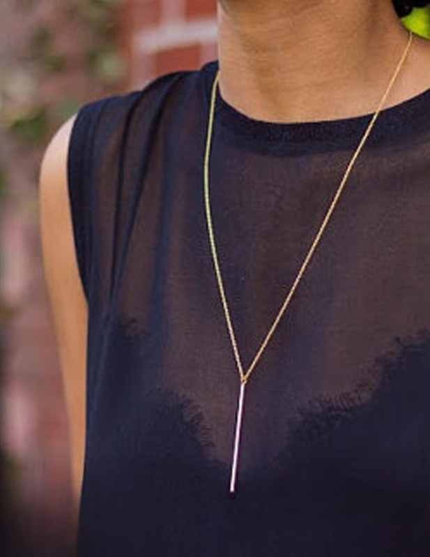 Long Chain With Pendant Silver