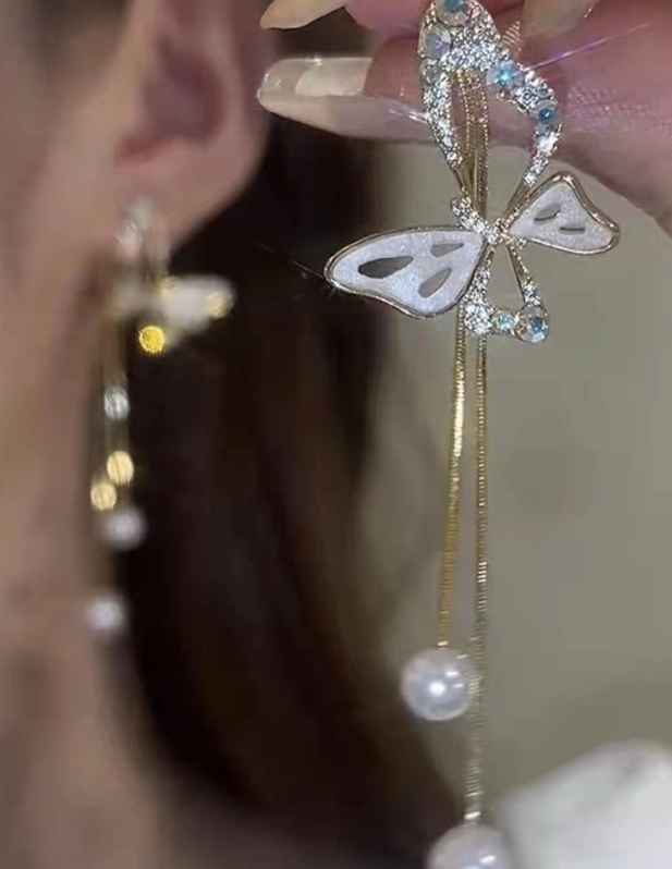 Long Charming Butterfly Earrings shop now