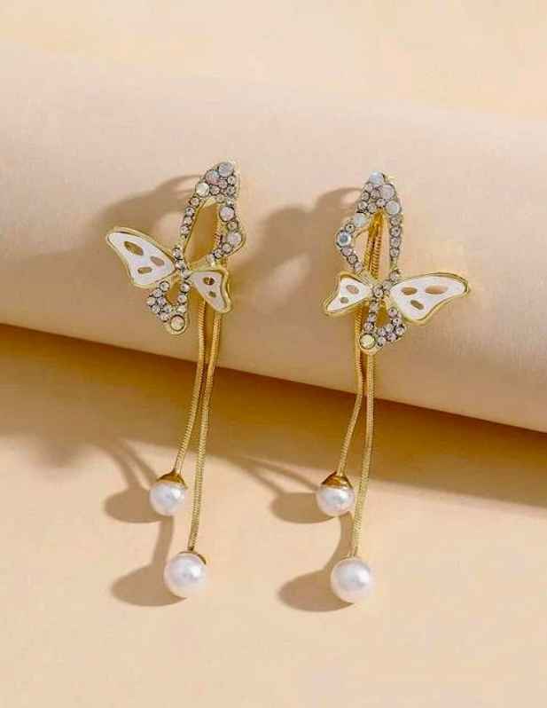 Long Charming Butterfly Earrings shop now