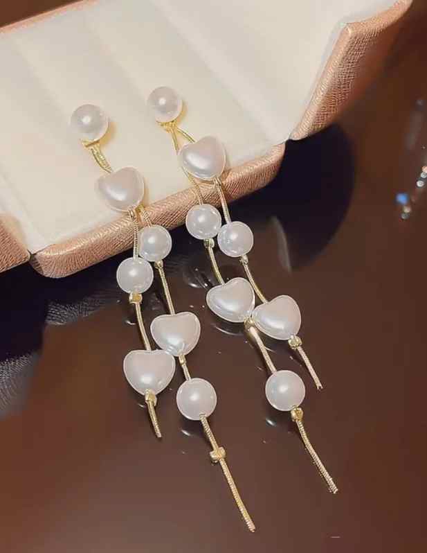 Long Pearl Drop Earrings buy now