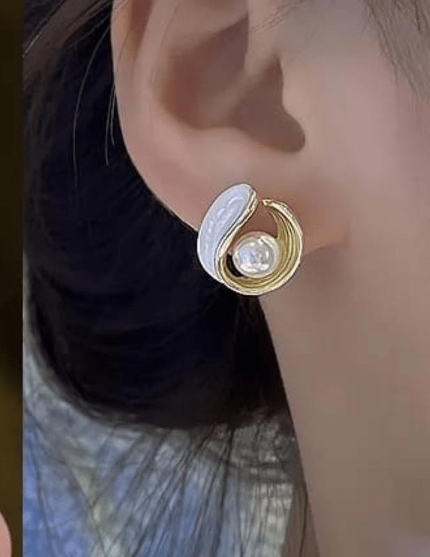 Real Pearl Drop Earrings