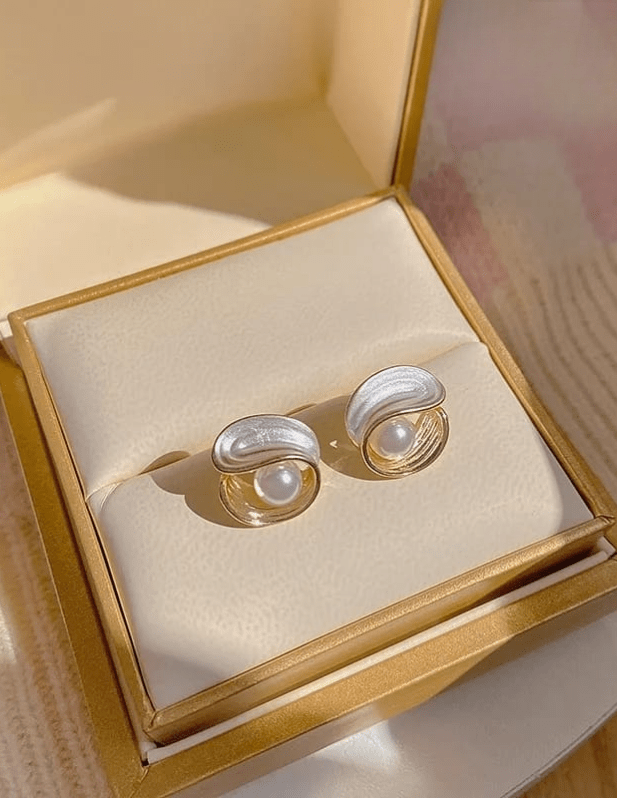 Real Pearl Drop Earrings