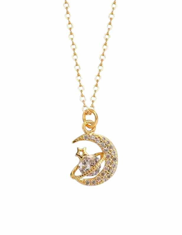 Golden Moon And Star Pendant shop now