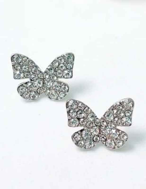 Silver Butterfly Earrings
