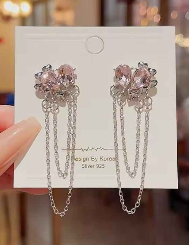 Silver Chain Earring Set shop