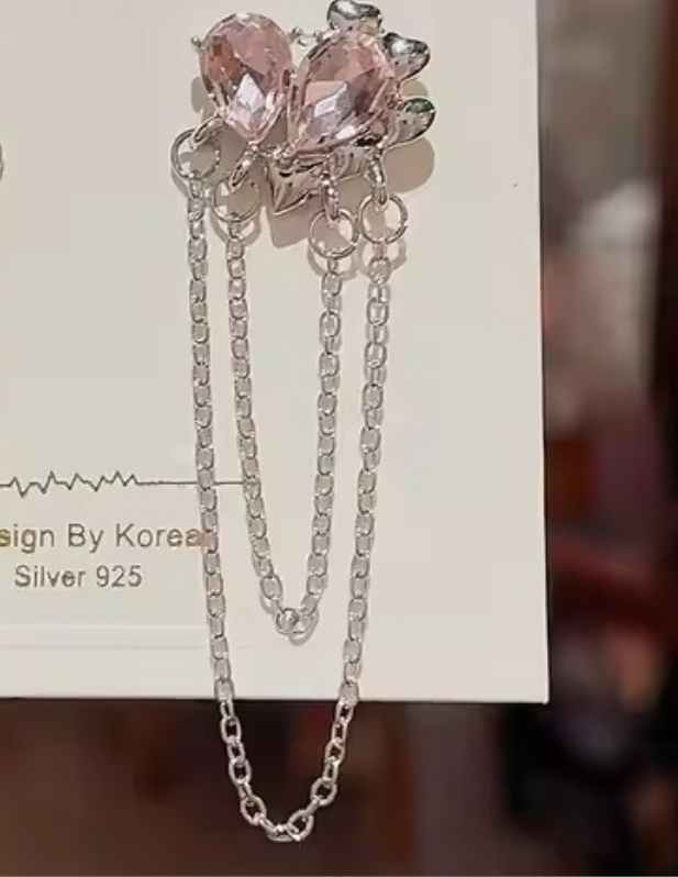 Silver Chain Earring Set shop