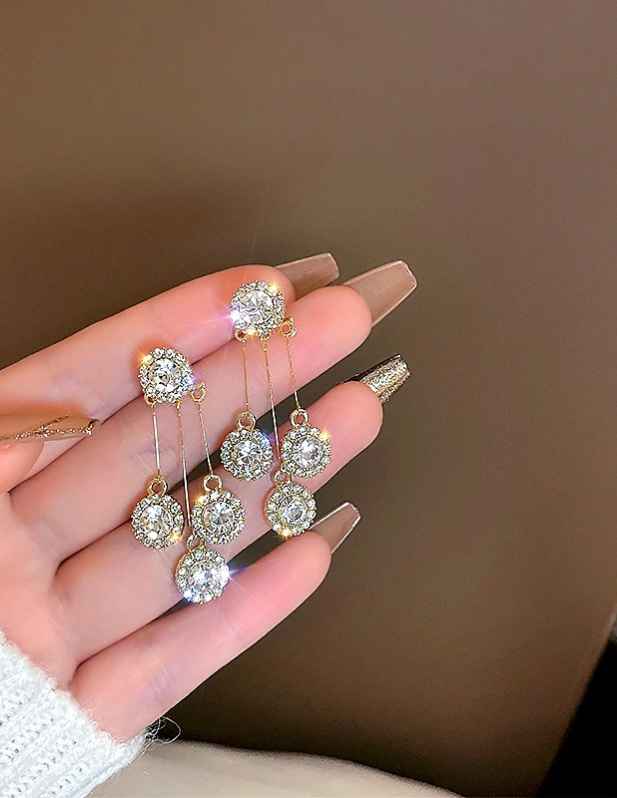 Small Stone Drop Earrings