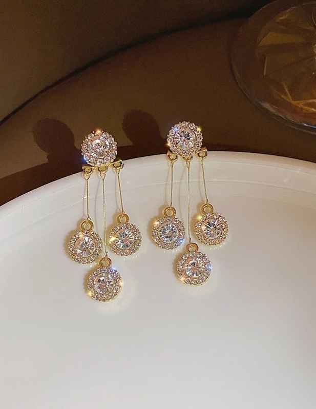 Small Stone Drop Earrings