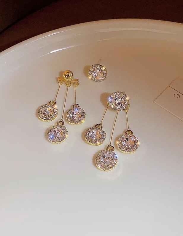 Small Stone Drop Earrings