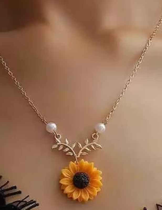 Sunflower Pendant Necklace