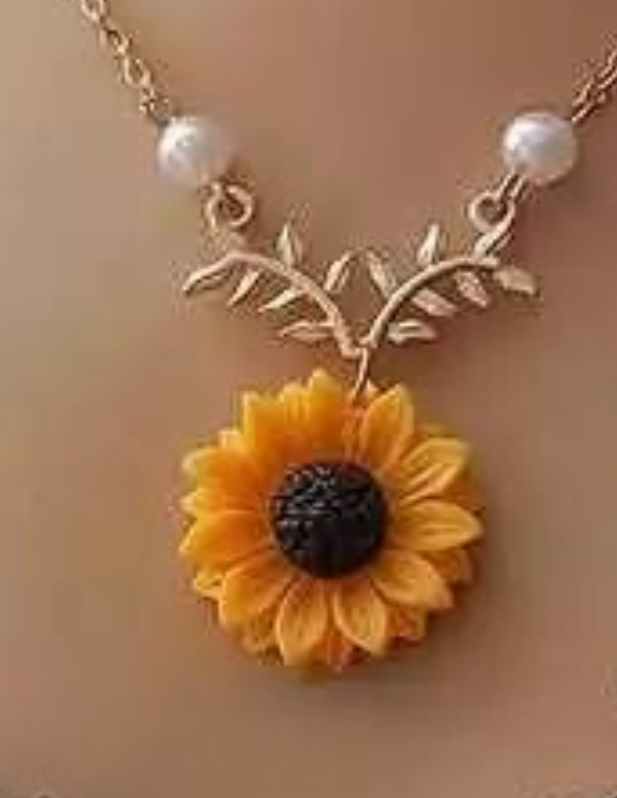 Sunflower Pendant Necklace