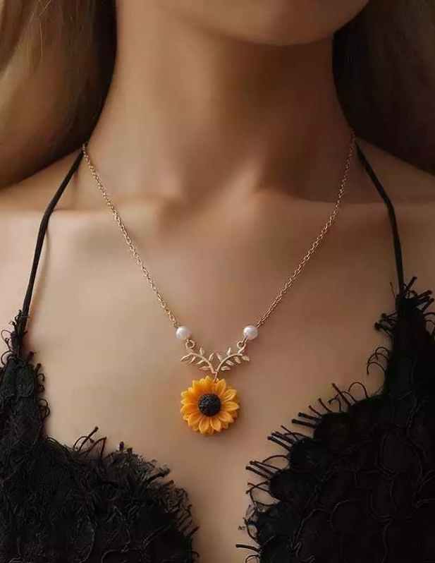 Sunflower Pendant Necklace