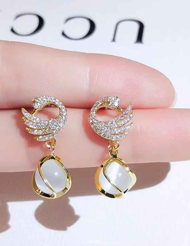 Swan Design Earrings