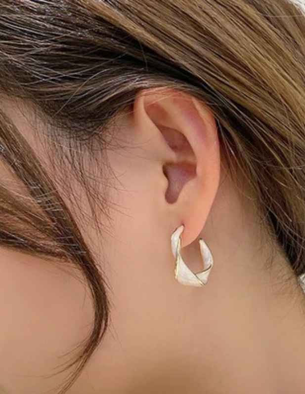Twisted Hoop Earrings shop now