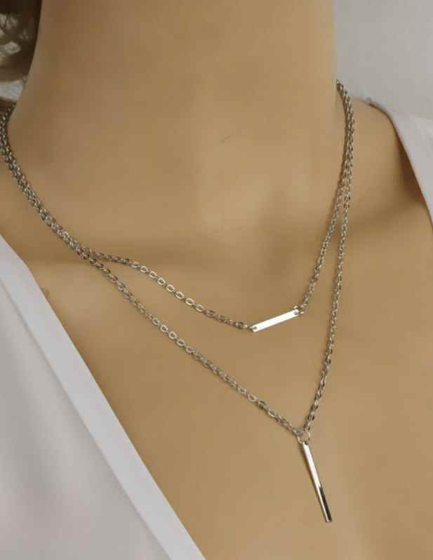 Two layered pendant silver