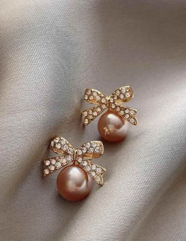 Pearl Bow Earrings