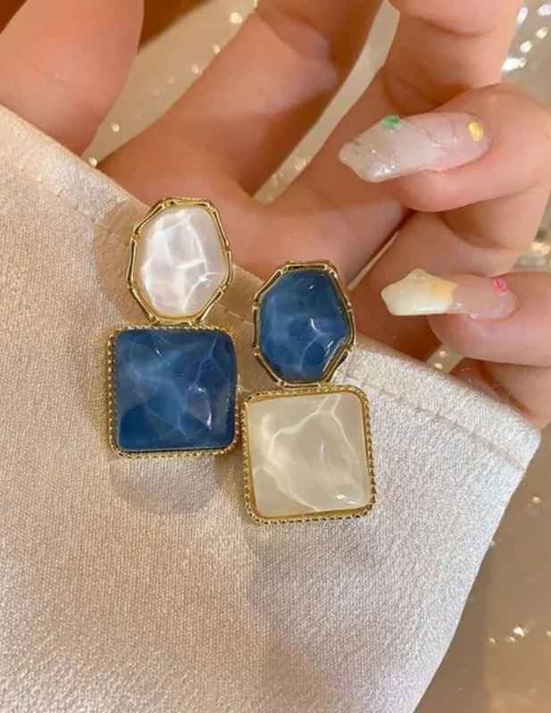 Combo of Red Orchid Studs And Stone Earrings