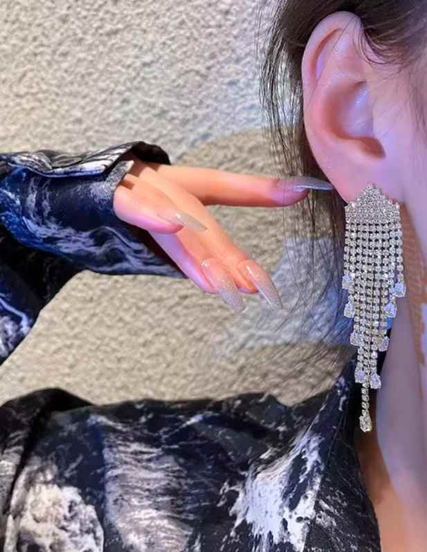 Combo of Tassels And Moon Opal Drop Earrings