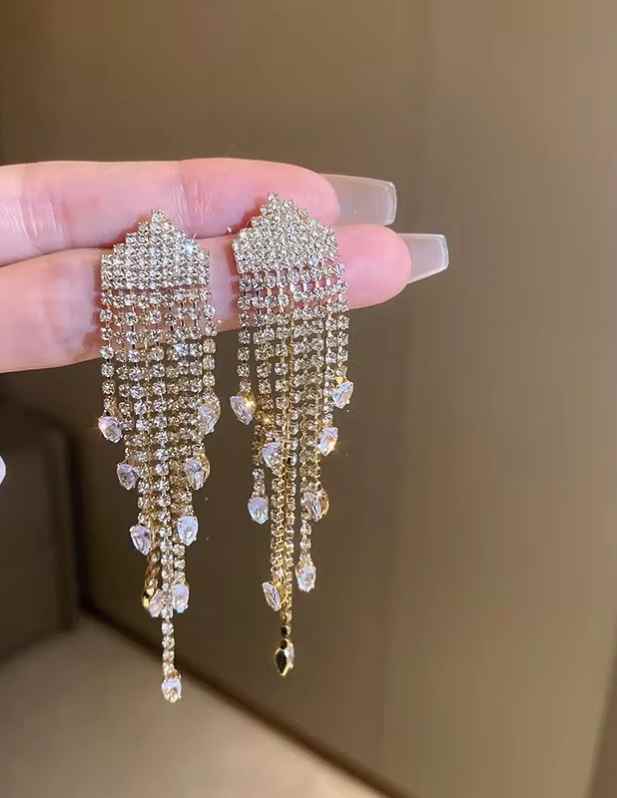Combo of Tassels And Moon Opal Drop Earrings