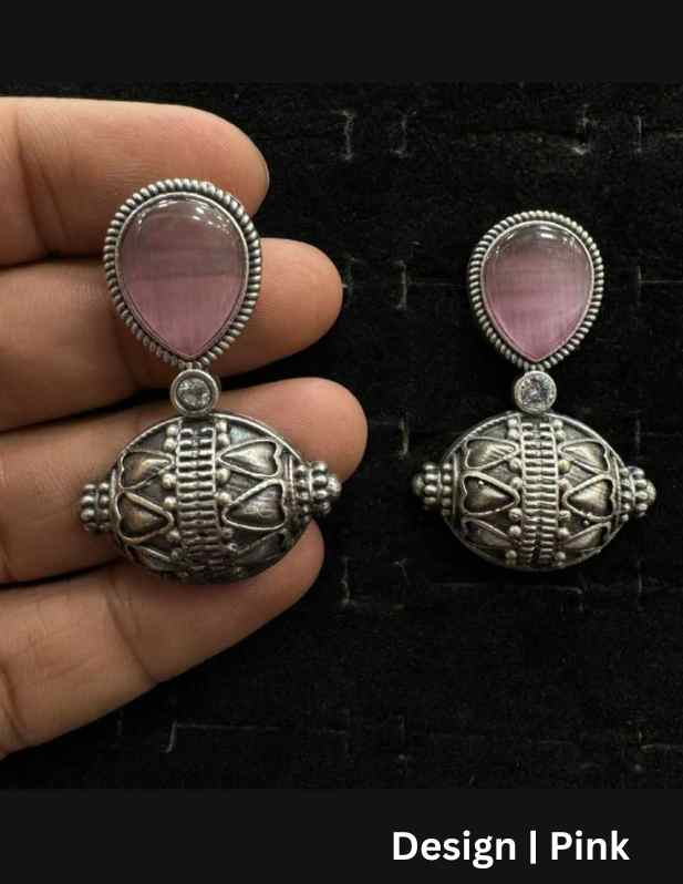 Cylinder Shaped Earrings maroon