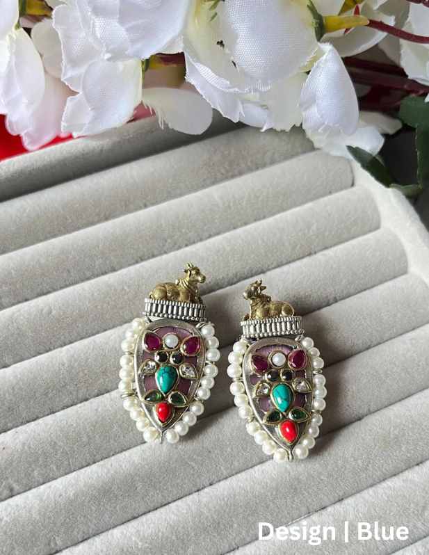 Daily Wear Small Earrings maroon