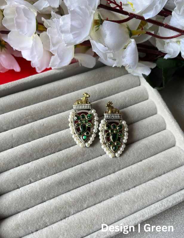 Daily Wear Small Earrings maroon