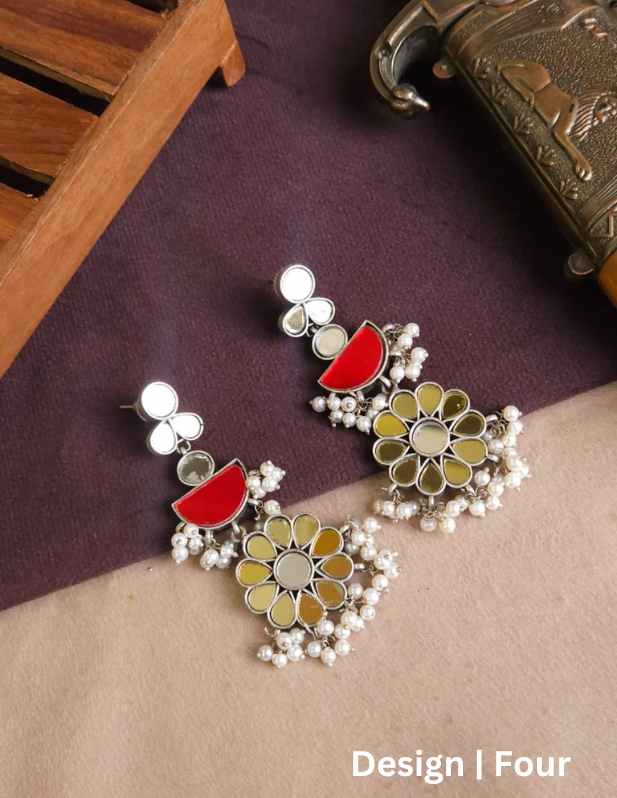 Fancy Mirror Earrings one