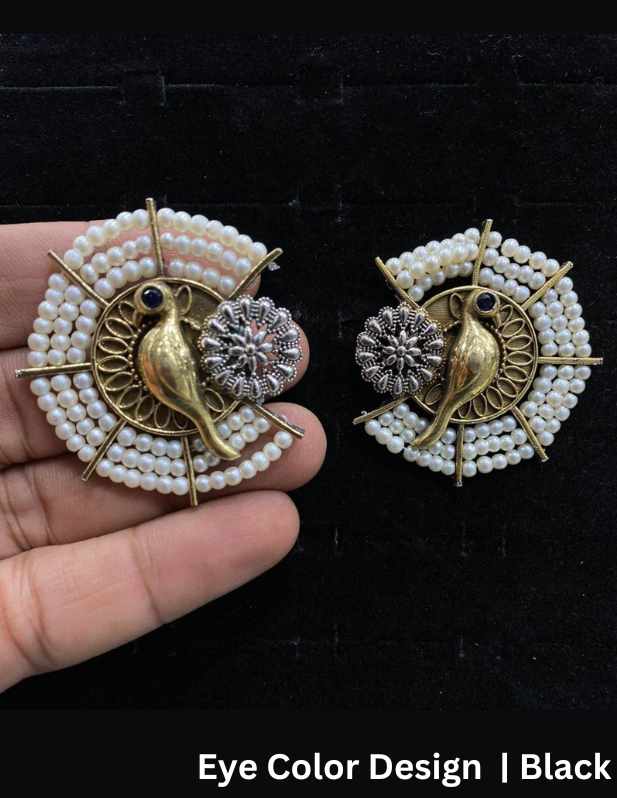 Golden Bird Earrings marron